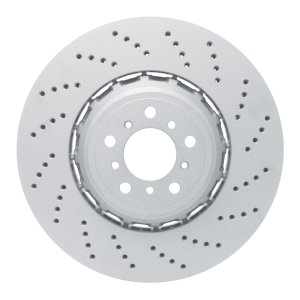BMW M6 Gran Coupe Brake Rotor (1) - Right Front - R1 Concepts - Drilled Carbon Alloy GeoMET - `12-`19